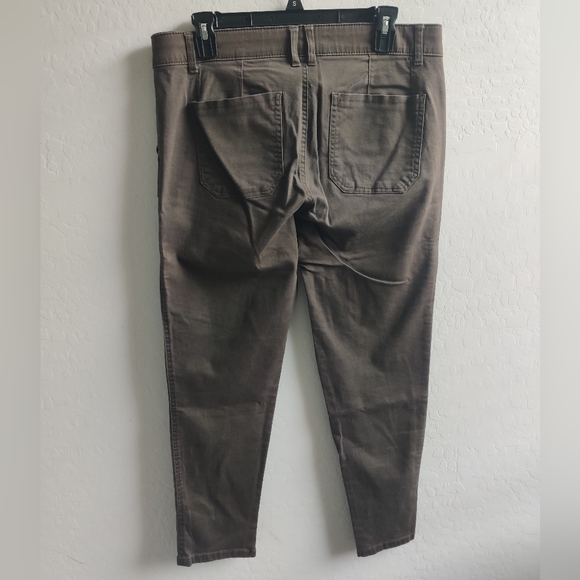 Democracy AB Technology Y2K chocolate brown cotton Capri pants_10 - Picture 3 of 8